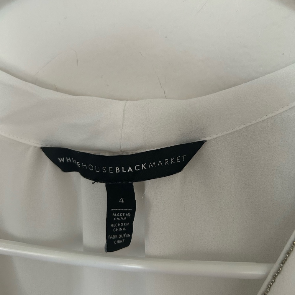 WHBM Elegant White Sleeveless Top - Picture 2 of 7
